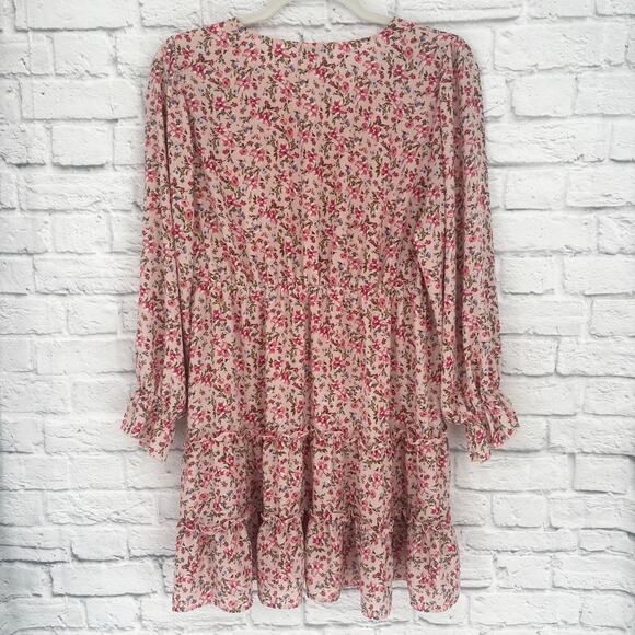 Inspired Hearts Pink Floral Ruffle Dress Size 3X - Picture 2 of 6